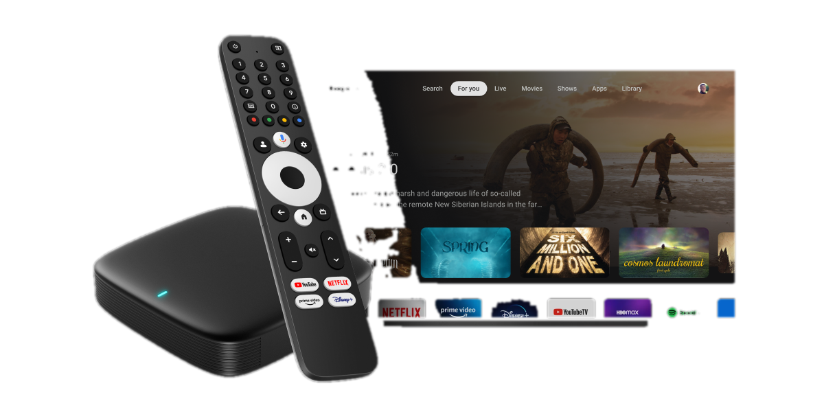 GridCast MAG 555 Linux IPTV set-top box with premium remote